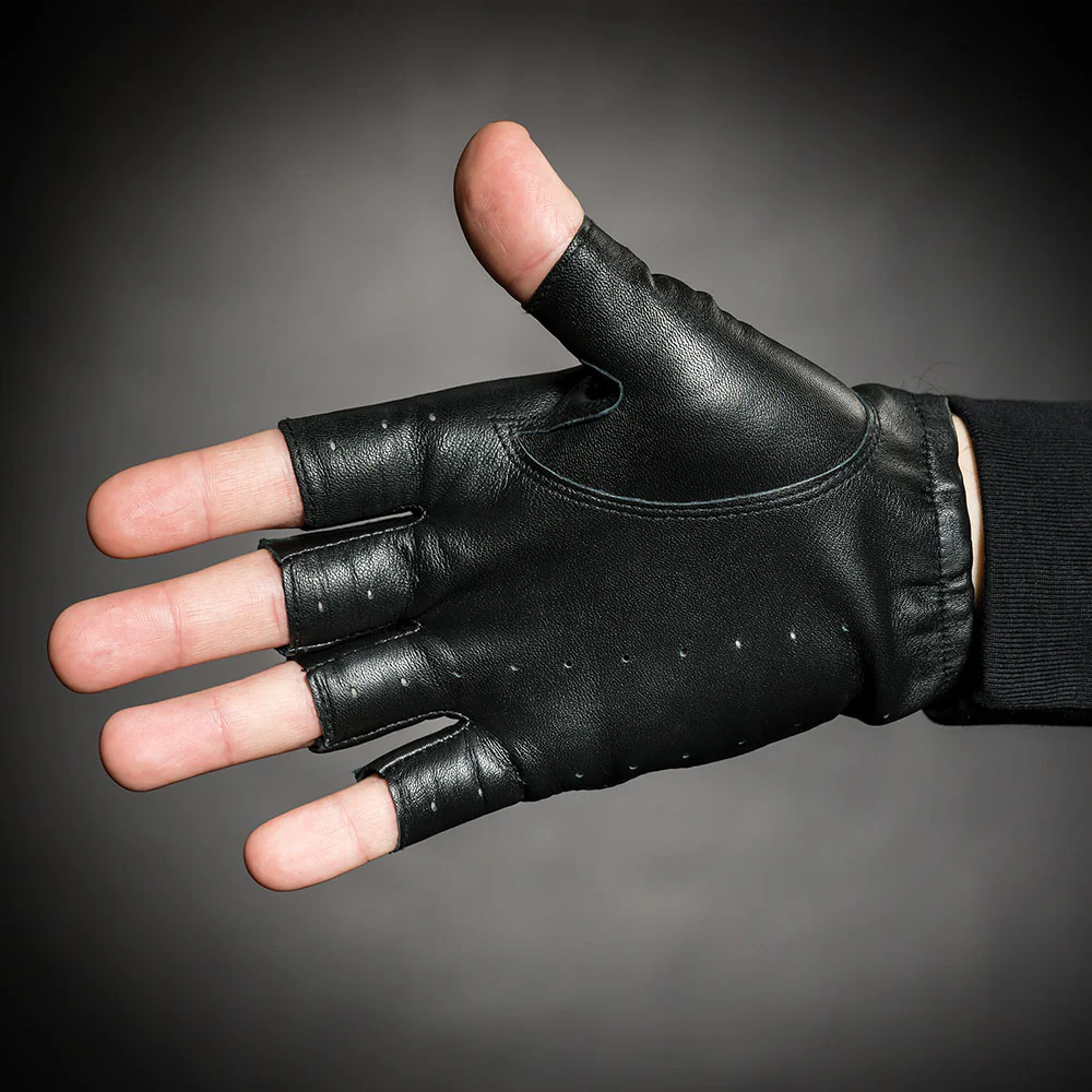 FINGERLESS LEATHER GLOVES - Image 5