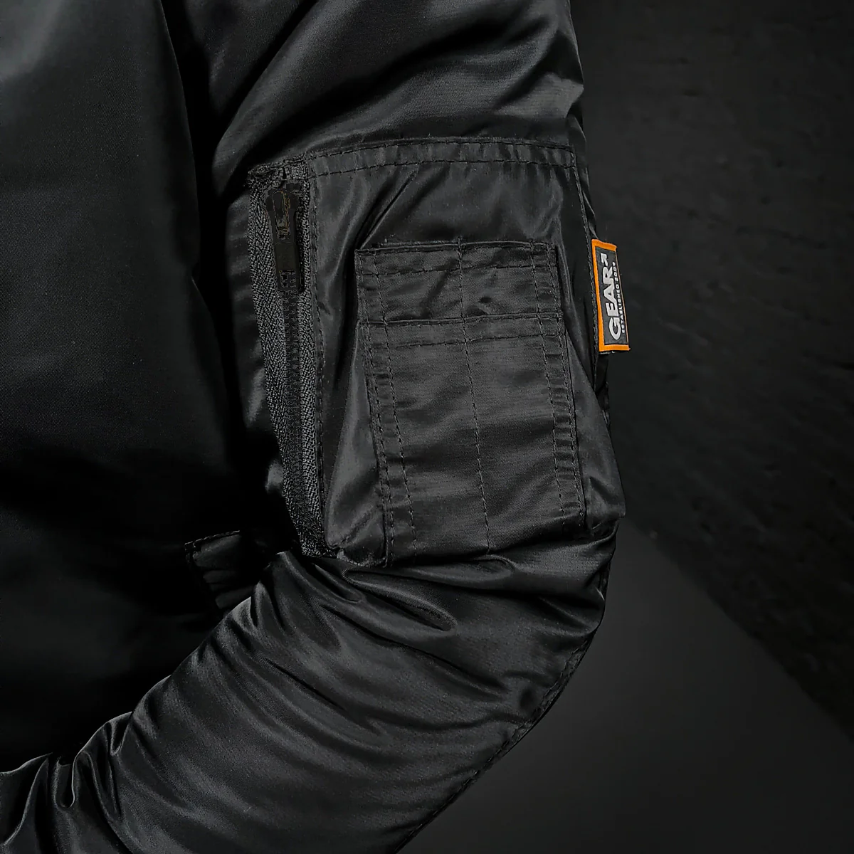 FLIGHT JACKET CAMDEN BLK NYLON - Image 5