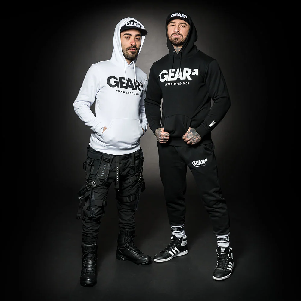 LEADER TRACK PANT BLK/WHT - Image 4