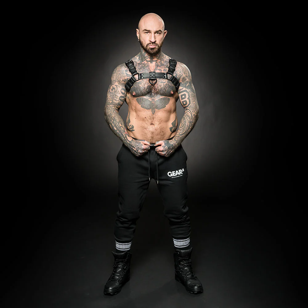 LEADER TRACK PANT BLK/WHT - Image 5