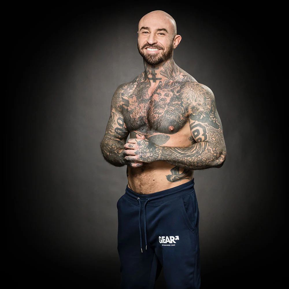 LEADER TRACK PANT NAVY/WHT - Image 3