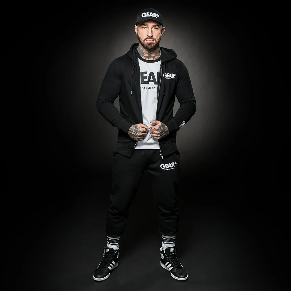 LEADER ZIP HOODIE BLK/WHT - Image 3