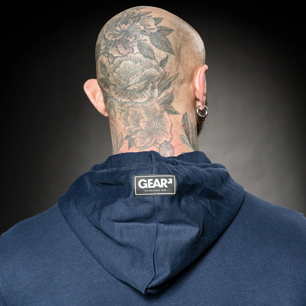 LEADER ZIP HOODIE NAVY/WHT - Image 3