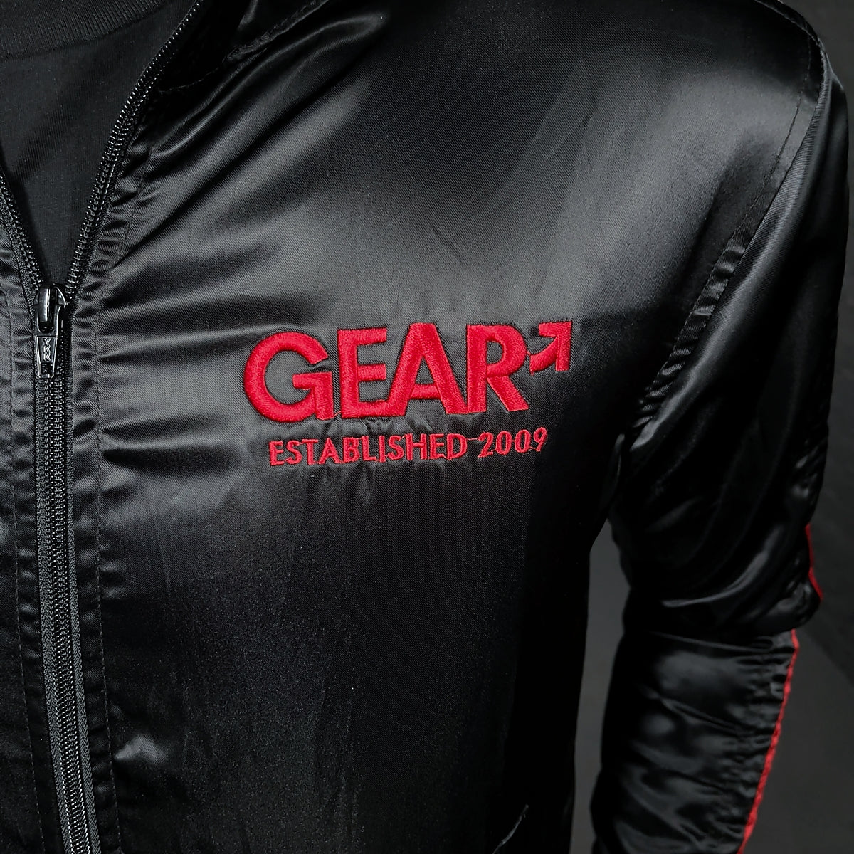 NYLON KINKSTER TRACK JACKET BLK/RED - Image 4