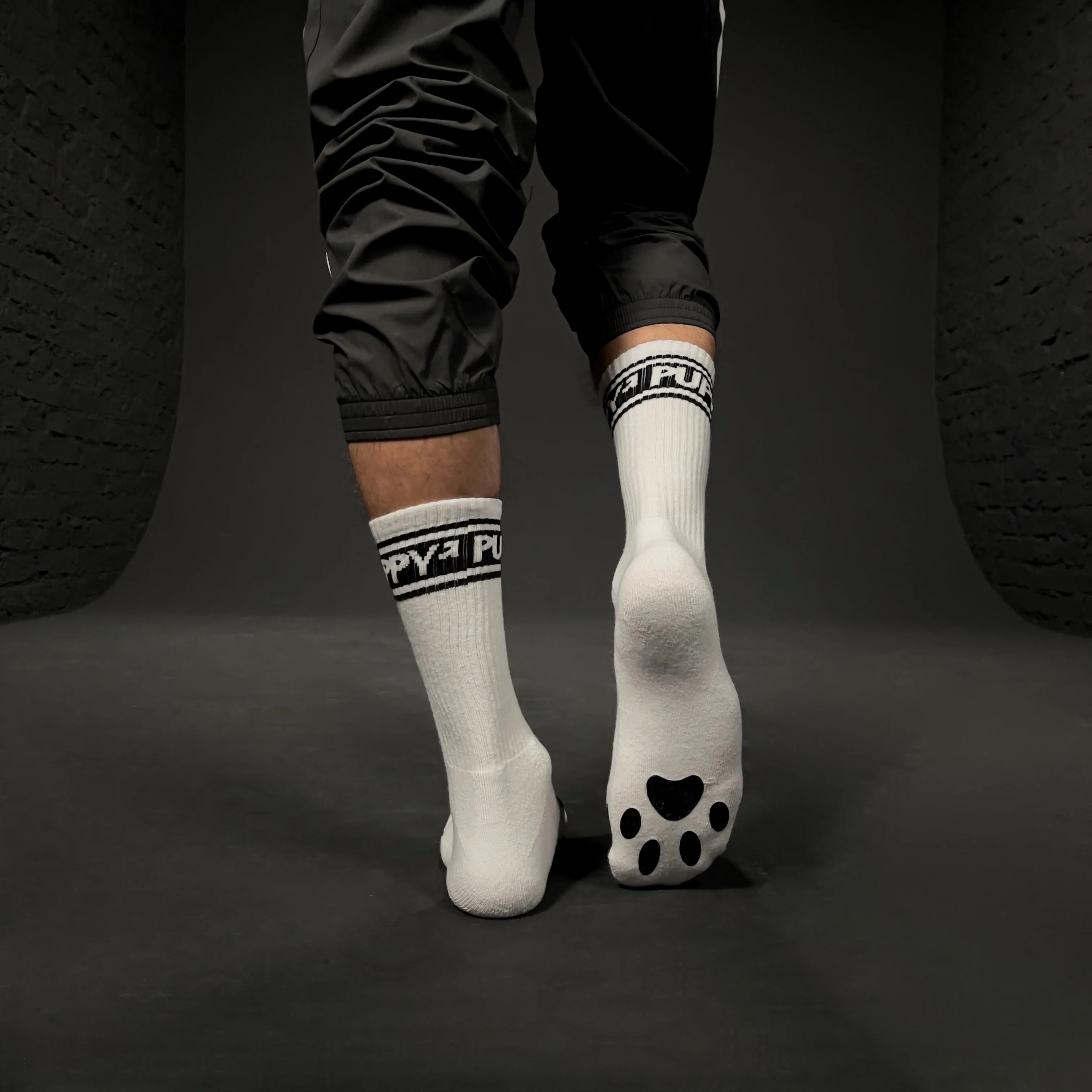 PUPPY SOCKS WHT/BLK - Image 4