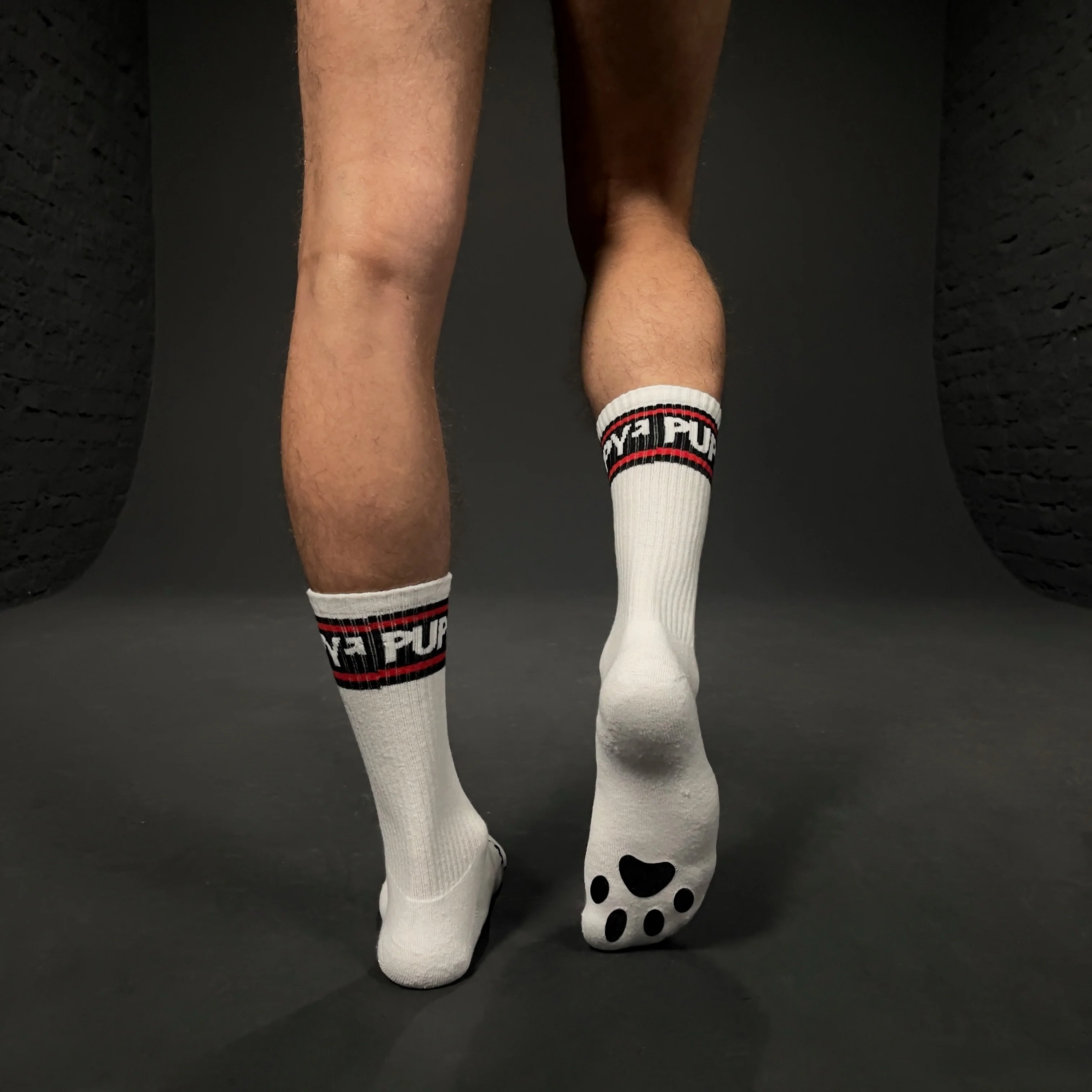 PUPPY SOCKS WHT/RED - Image 4